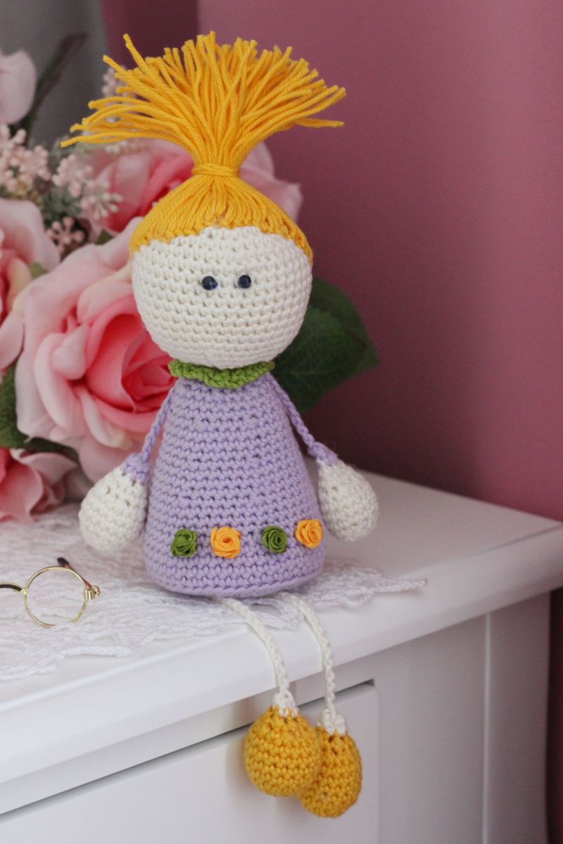 Blog content image for 'Free Crochet Pattern for Lavender Sachet Doll'