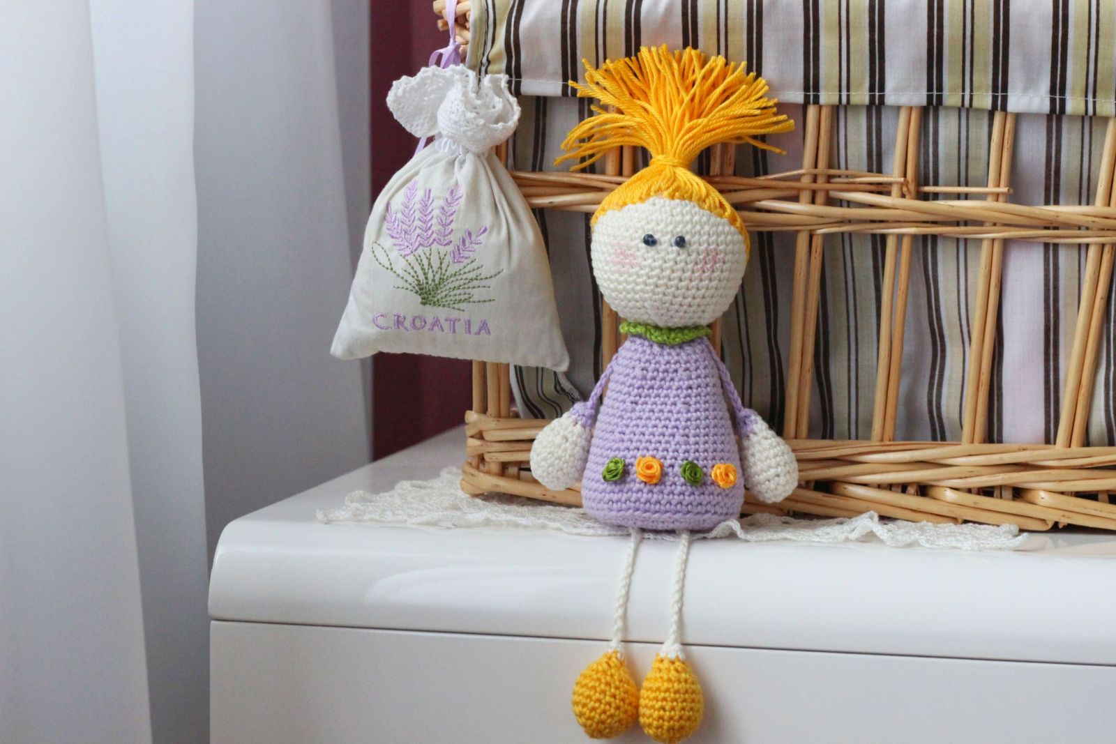 Blog content image for 'Free Crochet Pattern for Lavender Sachet Doll'