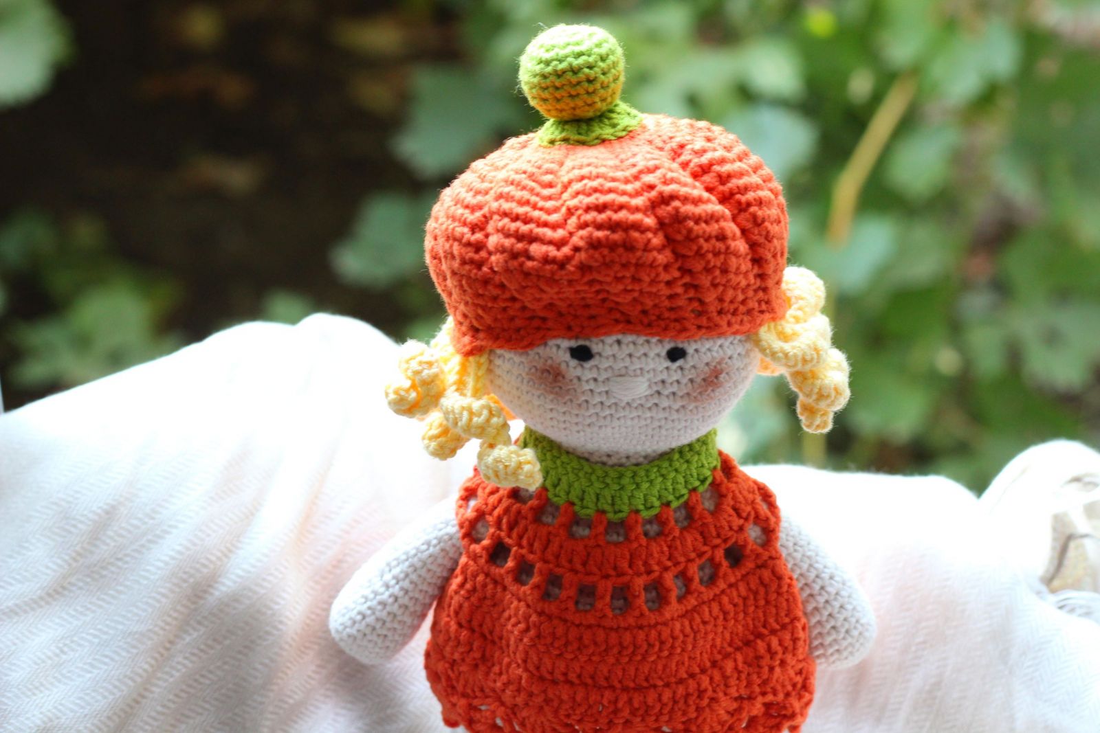 Blog content image for 'Free Crochet Pattern for Pumpkin Doll'