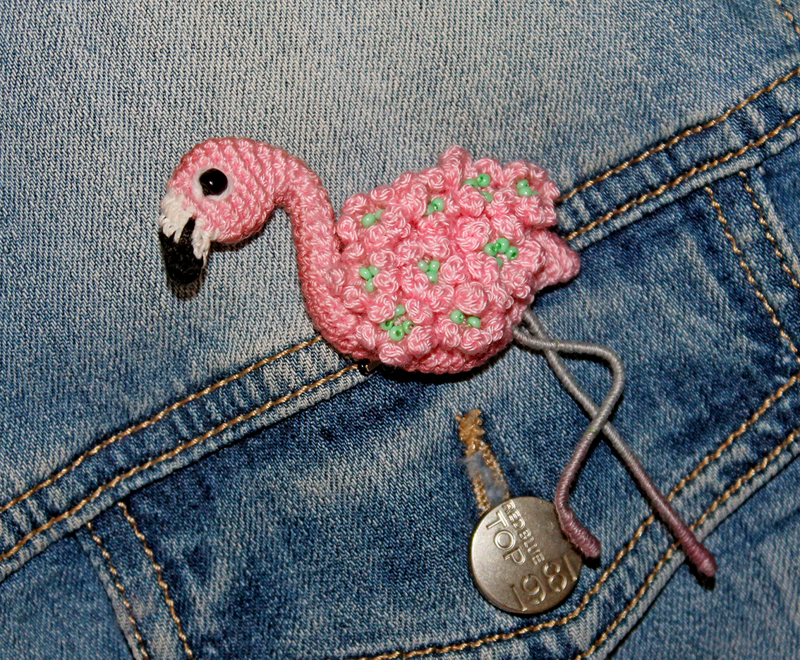 Blog content image for 'Flamingo Brooch'