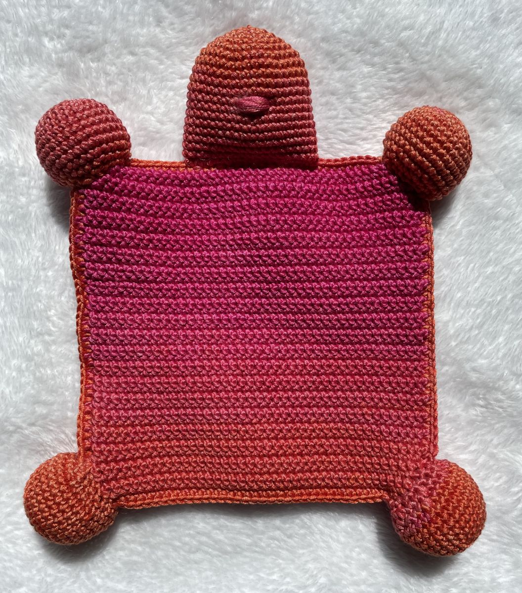 Blog-Inhaltsbild für 'Häkelanleitung für "Mister Knister", das Baby-Knister-Schmusetuch'