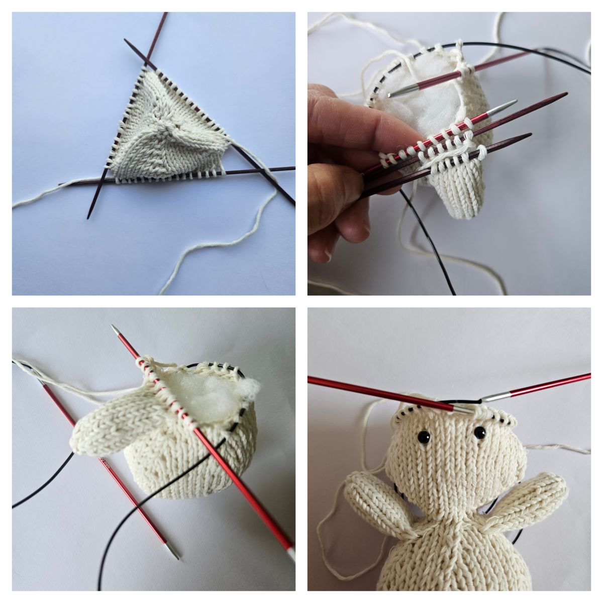 Blog-Inhaltsbild für 'Kostenlose Strickanleitung für ein Deko-Osterhäschen.'