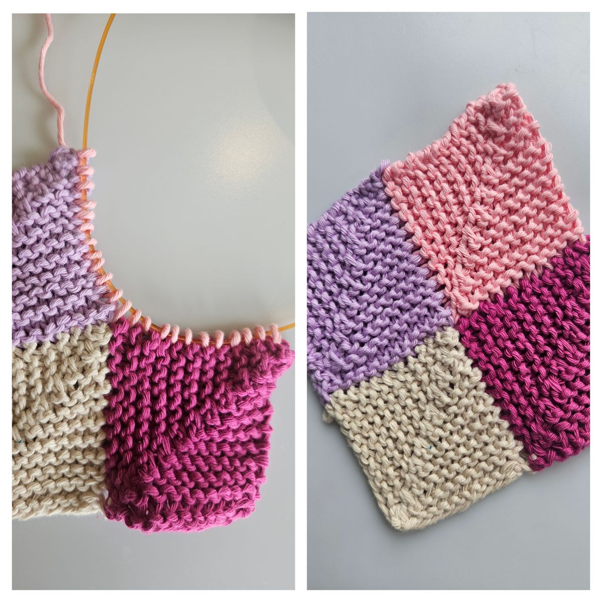 Blog content image for 'Mitred Squares, how to knit this technique and what is it used for?'