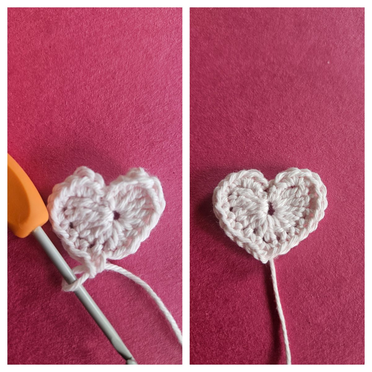 Blog-Inhaltsbild für 'Herzliche DIY Karte – Karte selber basteln mit kleinen Häkelherzen'