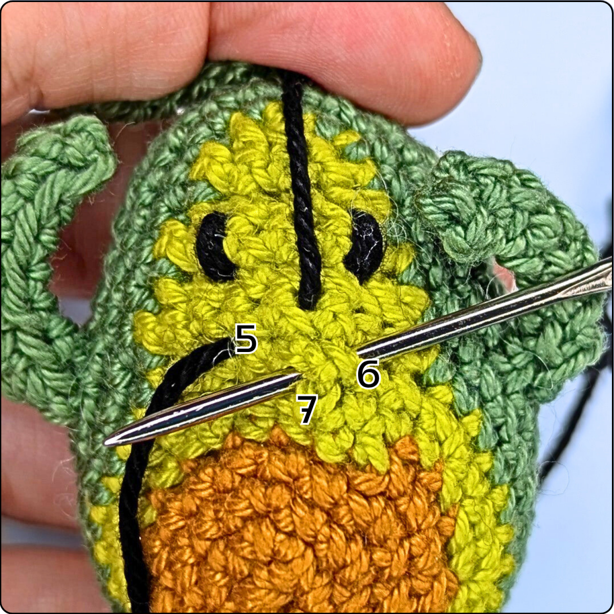 Blog content image for 'Free No-Sew Crochet Pattern: Avocado Keychain'