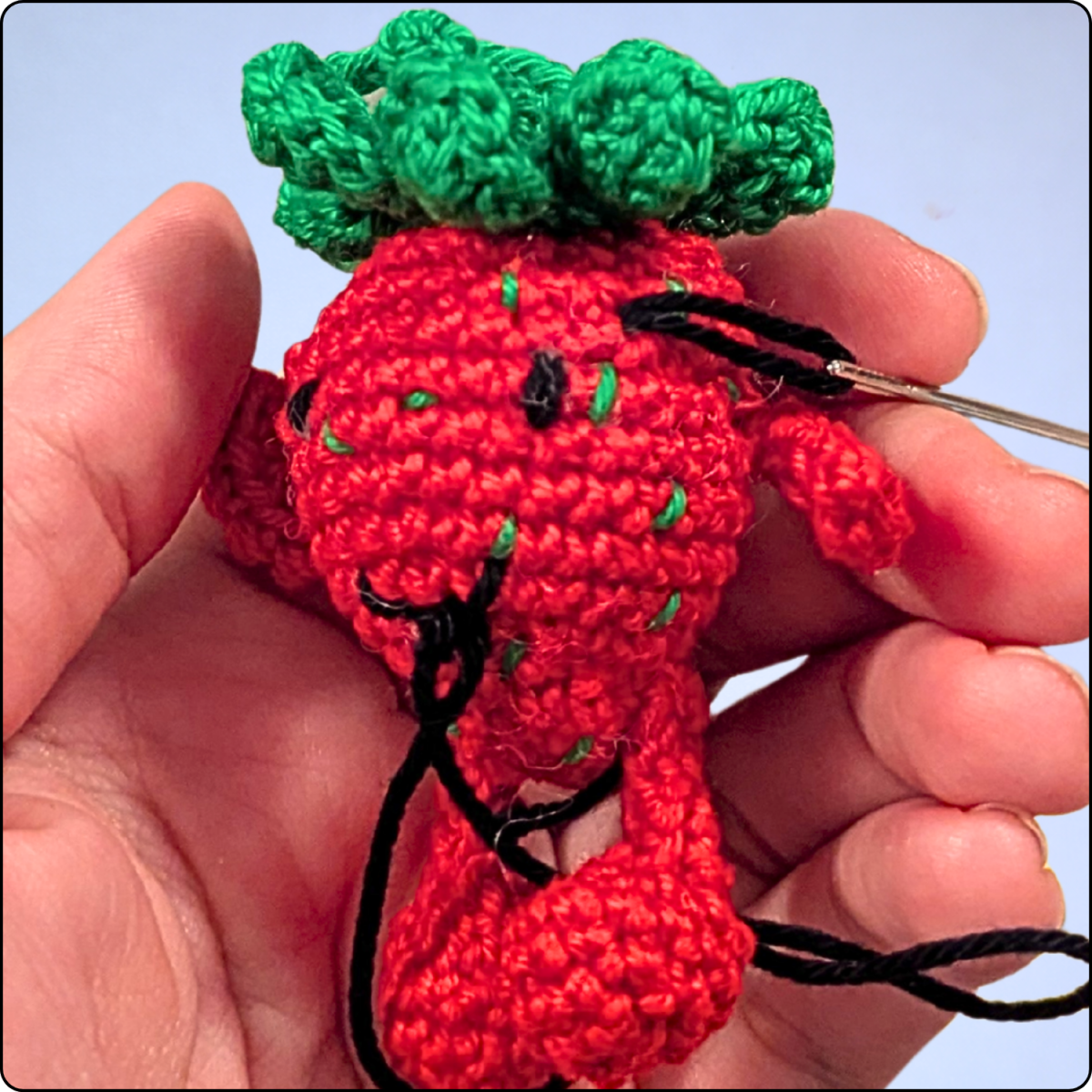 Blog-Inhaltsbild für 'Kostenlose Häkelanleitung: Schlüsselanhänger Erdbeere'