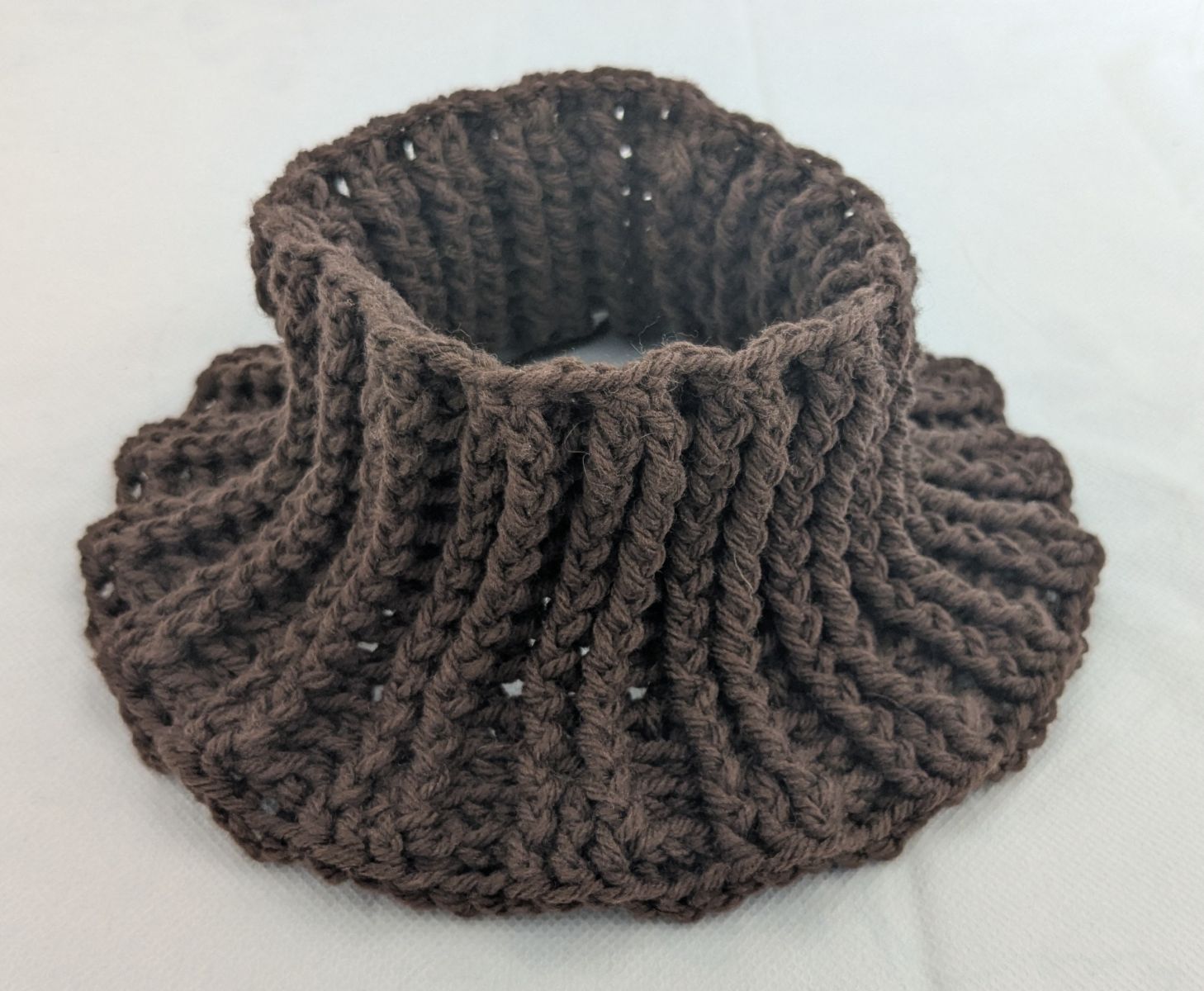 Blog-Inhaltsbild für 'Einfacher Schalkragen gehäkelt mit vielen Reliefstäbchen'