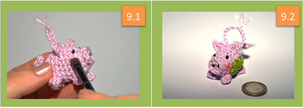 Blog-Inhaltsbild für 'Kostenlose Häkelanleitung – Glücksbringer Mini Schweinchen'