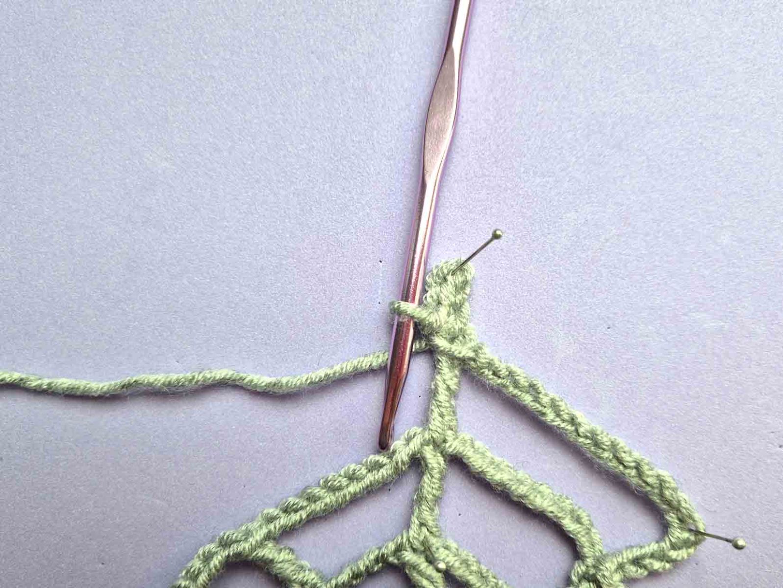 Das Bild zeigt den 1. fertig gearbeiteten Steg in Runde 4