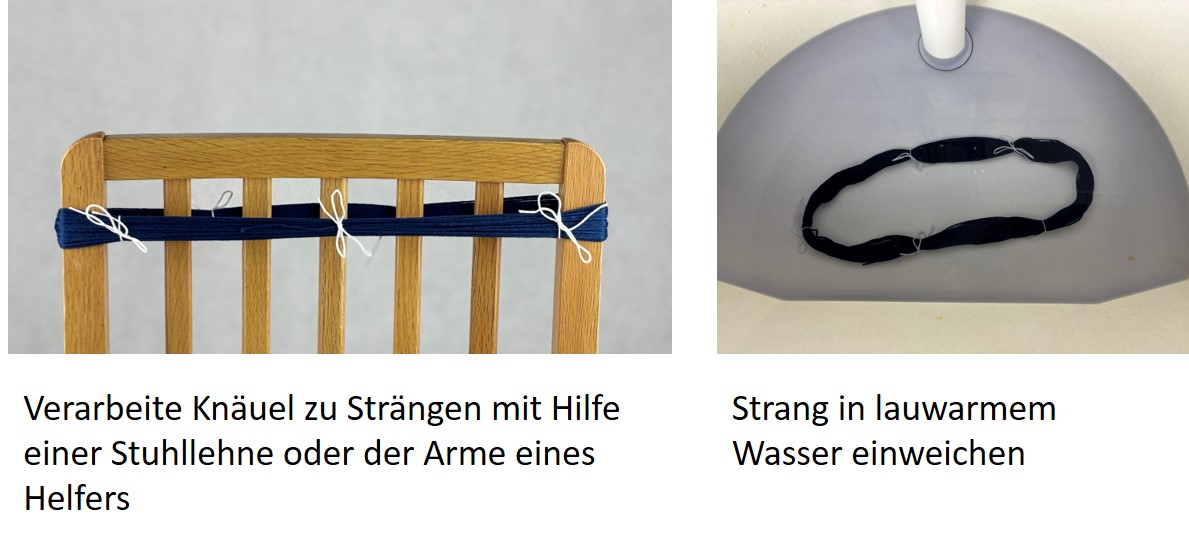 Blog-Inhaltsbild für 'Strickwolle färbt ab – was tun? Tipps für mehrfarbiges Stricken & Häkeln'