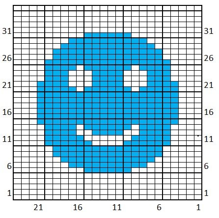 Blog-Inhaltsbild für 'Kostenlose Strickanleitung für den "Launischen Smiley" - als Untersetzer / Abschminkpad etc.'