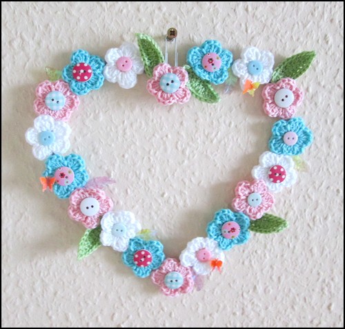 Blog-Inhaltsbild für 'Blumiger Herztürkrank zum häkeln'