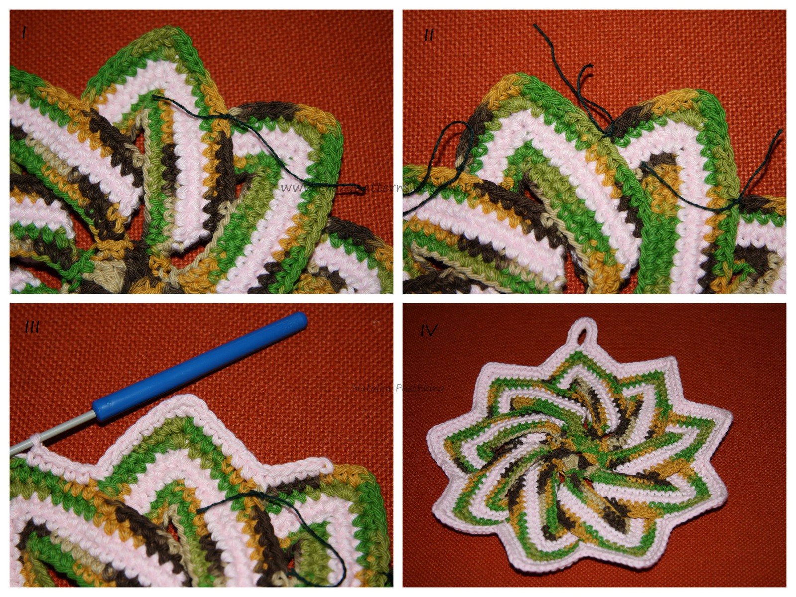 Blog-Inhaltsbild für 'Kostenlose Häkelanleitung Topflappen 'Blume''