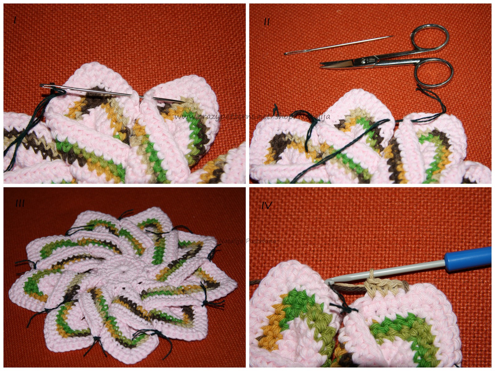 Blog-Inhaltsbild für 'Kostenlose Häkelanleitung Topflappen 'Blume''