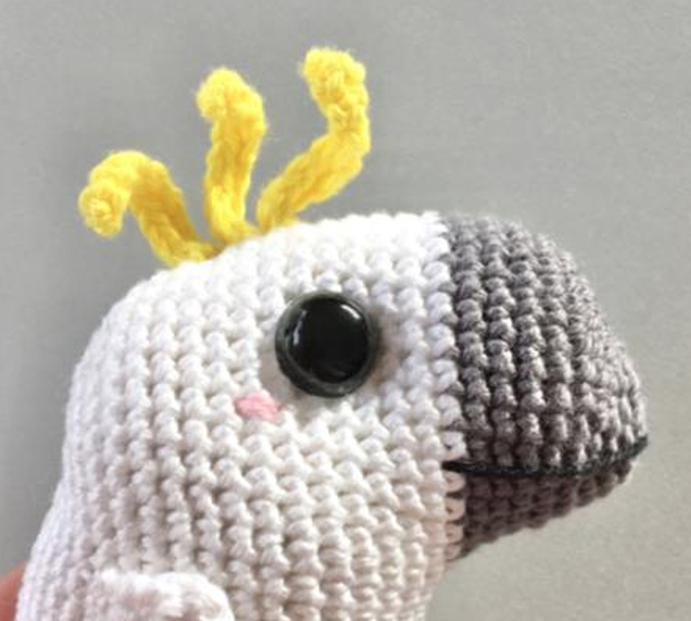 Blog content image for 'Free crochet pattern for Kico the Cockatoo'