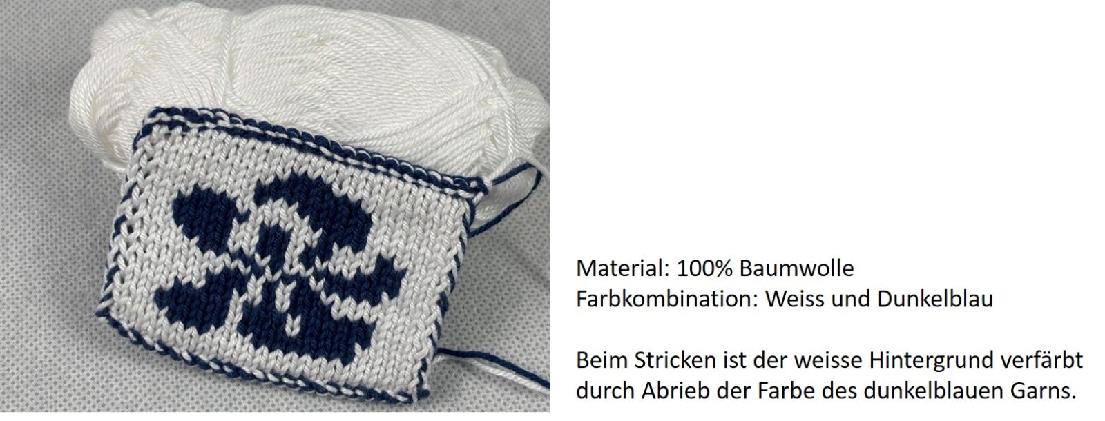 Blog-Inhaltsbild für 'Strickwolle färbt ab – was tun? Tipps für mehrfarbiges Stricken & Häkeln'