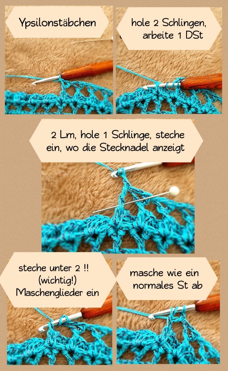 Blog-Inhaltsbild für 'kostenlose Häkelanleitung Tilgreina im Mustermix – da die Muster etwas anspruchsvoller sind, wird dieses Dreiecktuch nicht langweilig'