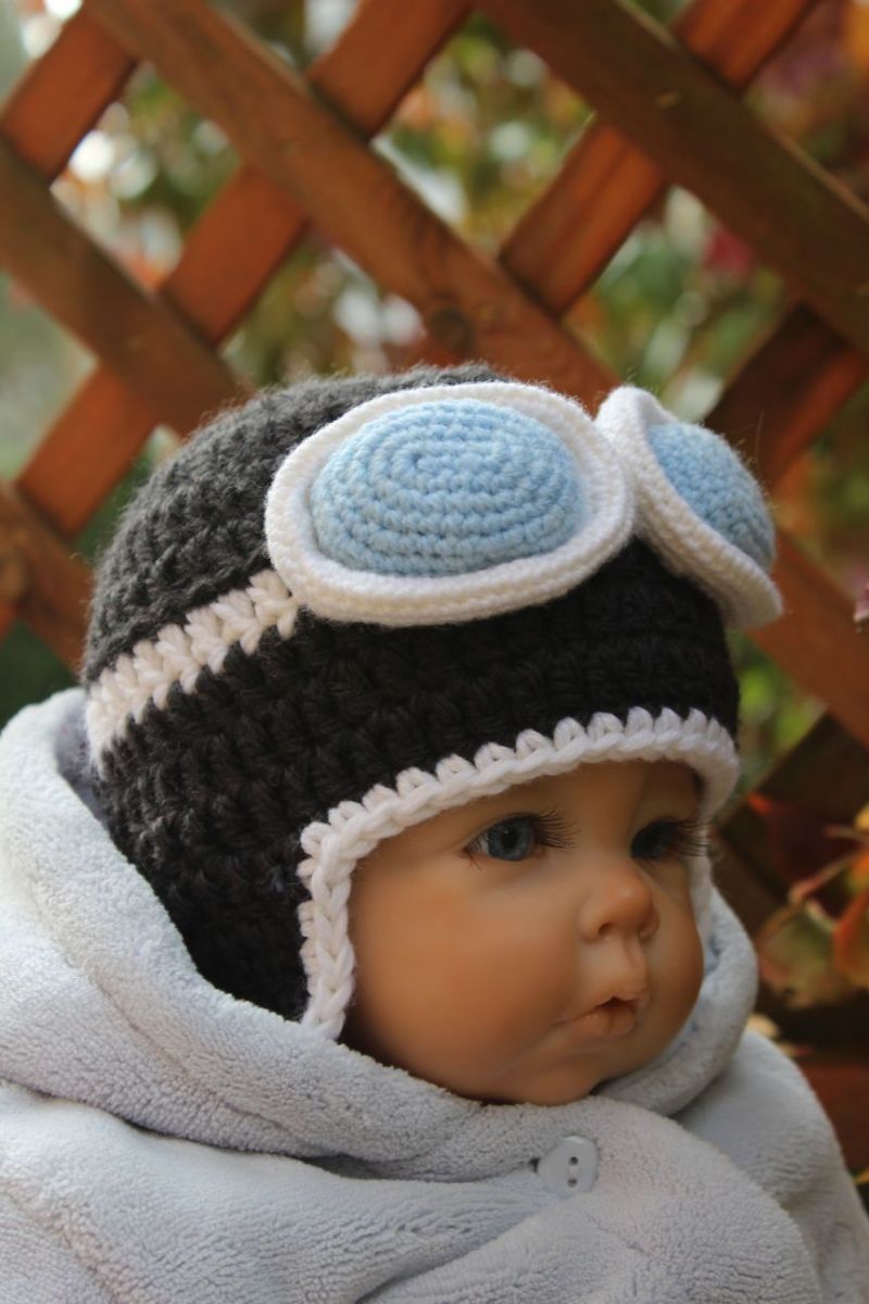 Aviator Baby Hat Crochet Pattern