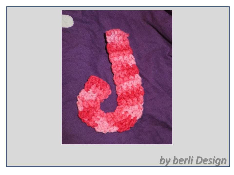 Buchstabensalat - Teil 10 - Buchstabe J als Applikation und 3-D