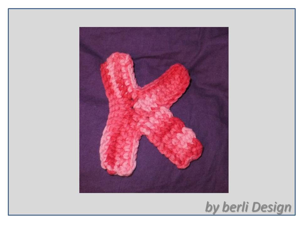 Buchstabensalat - Teil 11 - Buchstabe K als Applikation und 3-D