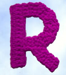Buchstabensalat - Teil 18 - Buchstabe R als Applikation und 3-D