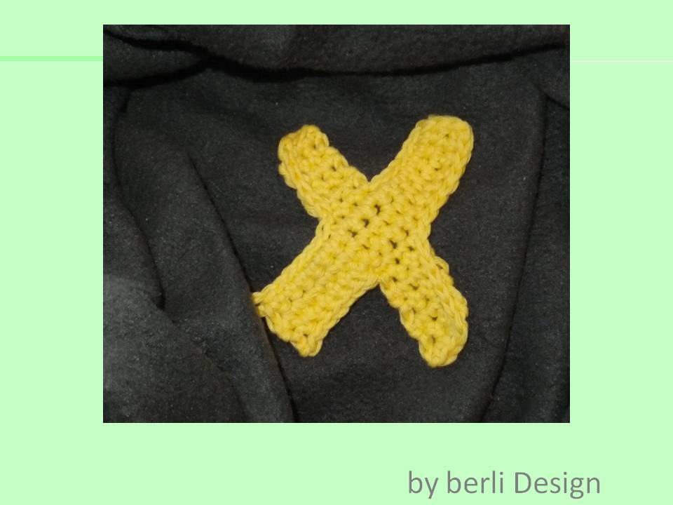 Buchstabensalat - Teil 24 - Buchstabe X als Applikation und 3-D Buchstabensalat - Teil 24 - Buchstabe X als Applikation und 3-D