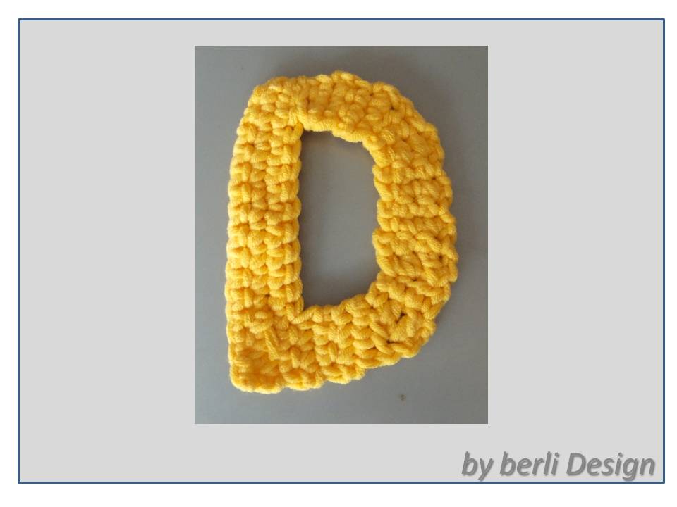 Buchstabensalat - Teil 4 - Buchstabe D als Applikation und 3-D Buchstabensalat - Teil 4 - Buchstabe D als Applikation und 3-D