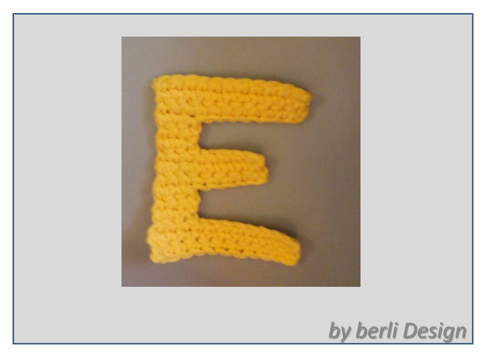 Buchstabensalat - Teil 5 - Buchstabe E als Applikation und 3-D