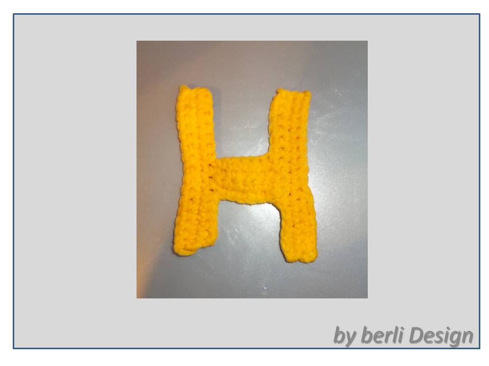 Buchstabensalat - Teil 8 - Buchstabe H als Applikation und 3-D