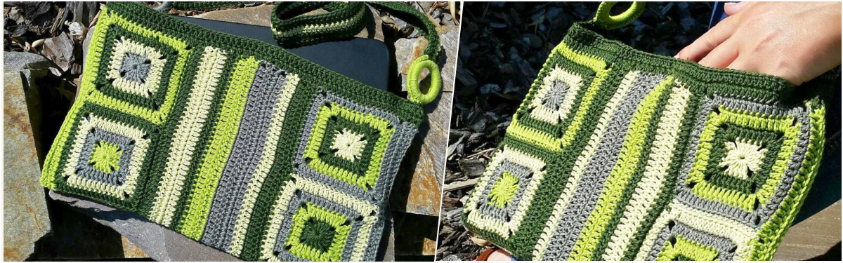 Blog-Inhaltsbild für '#GratisMaschen: Granny-Square-Tasche häkeln – kostenlose Anleitung & viele Ideen für deine Wollreste'
