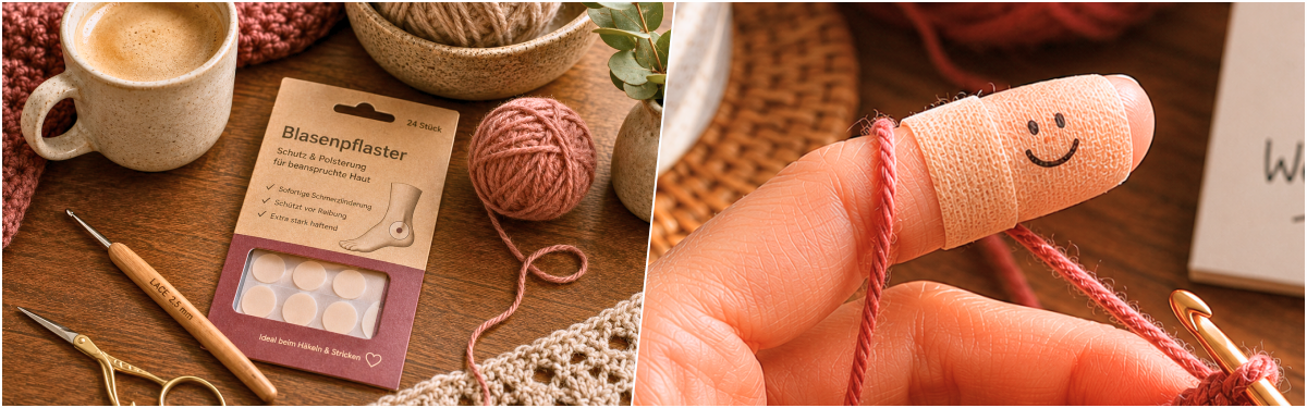 Blog-Inhaltsbild für 'Maschen & Menschen: Handarbeit, Kaffee & Rückenschmerzen - warum unser Körper beim Stricken und Häkeln oft mitredet'