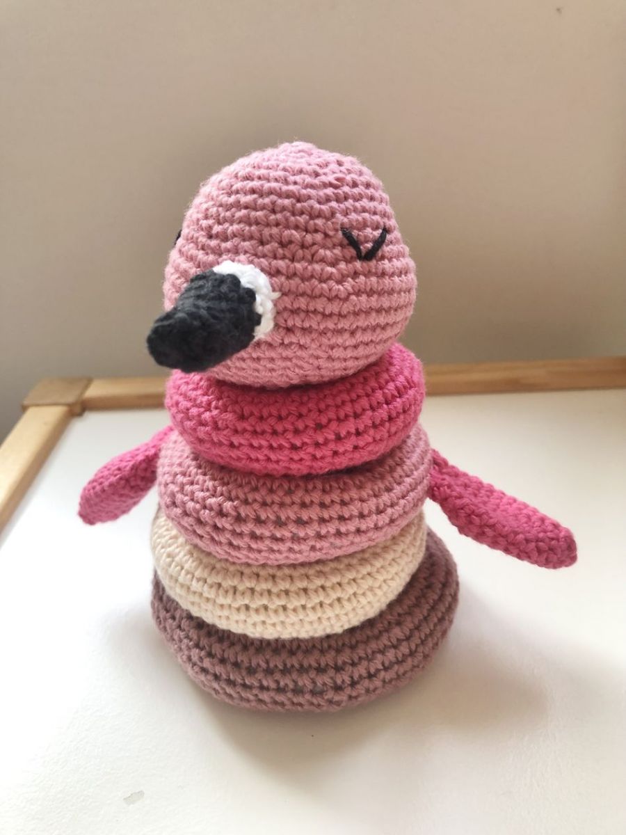 Blog-Inhaltsbild für 'Häkelanleitung Flamingokegel'