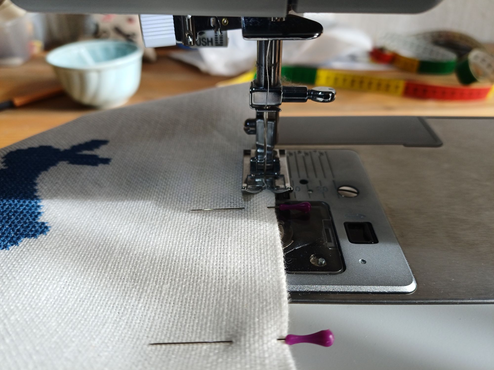 seiten knappkantig von außen zusammennähen