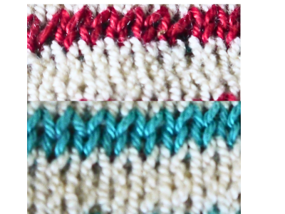 Blog content image for 'Free knitting pattern for scarf in double face technique with lace pattern'