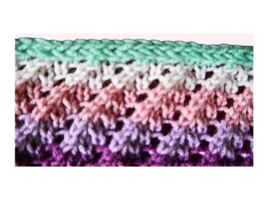 Blog-Inhaltsbild für 'Kostenlose Strickanleitung für anfängerfreundliches Lace-Dreieckstuch'