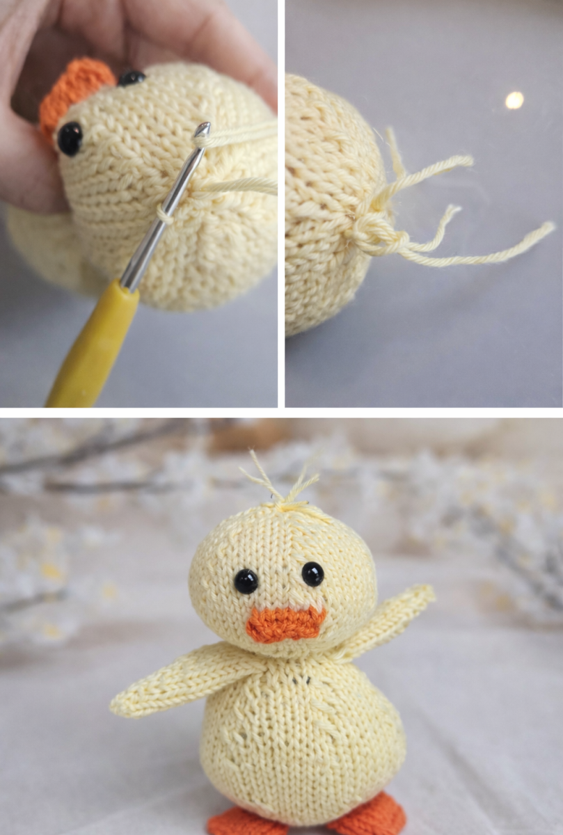 Blog-Inhaltsbild für 'Kostenlose Strickanleitung das süßes Küken'