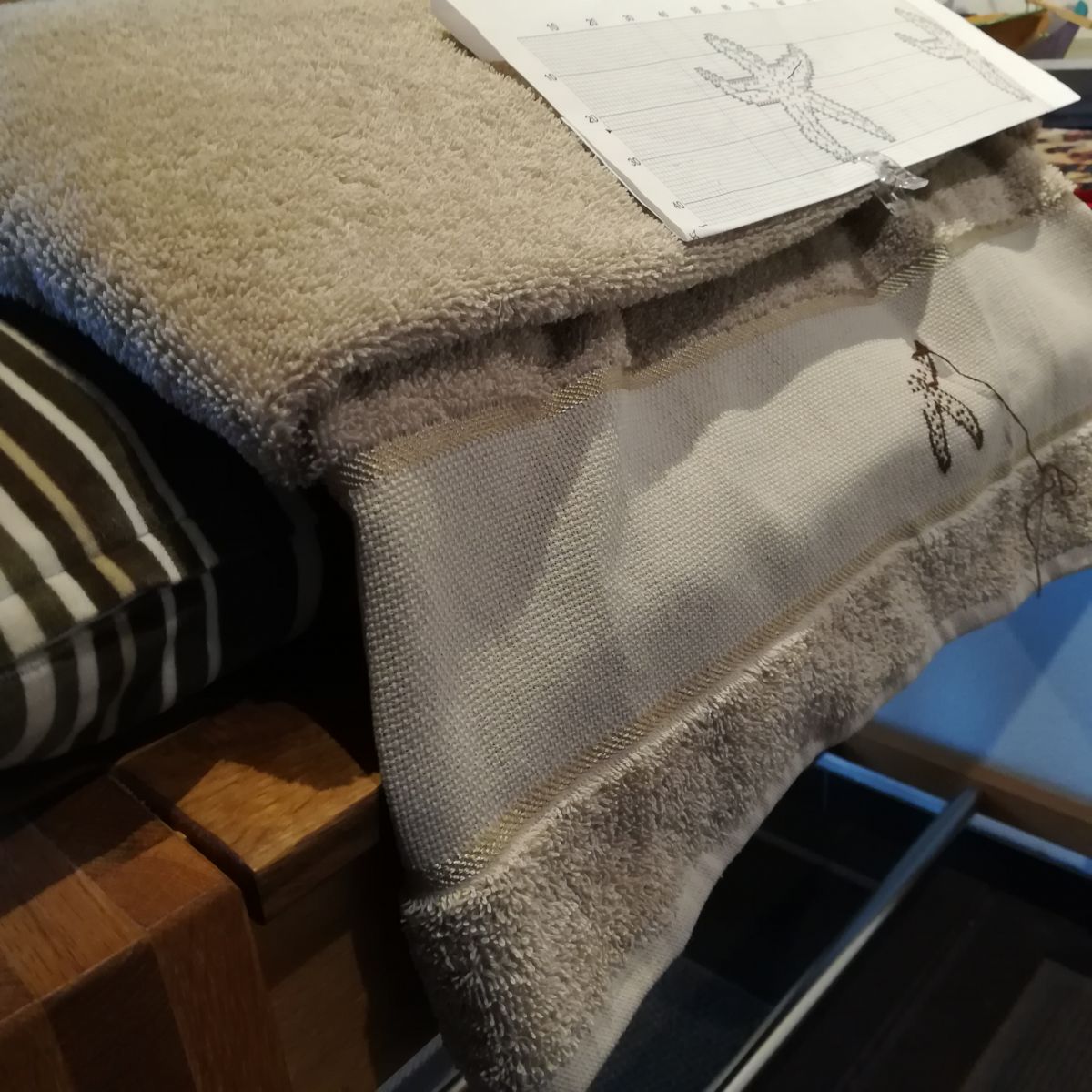 handtuch sticken im stehen