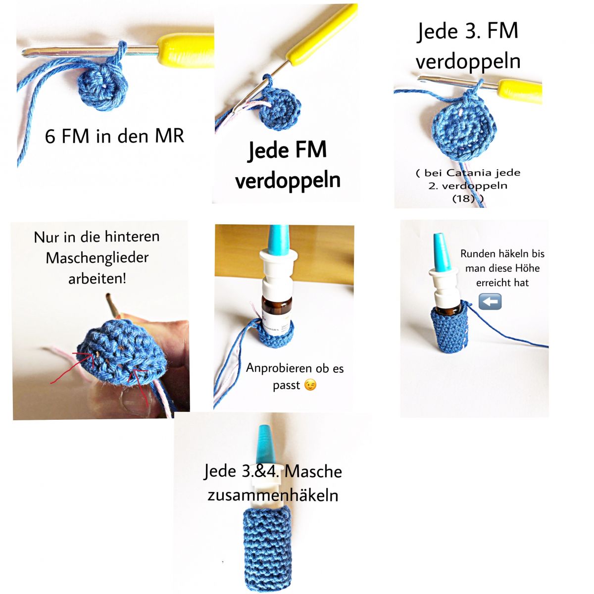 Hülle für Nasenspray Fläschchen