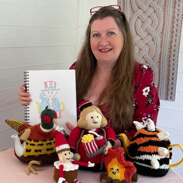 Suzy Cowper the knitting pattern designer at TeaCosyFolk