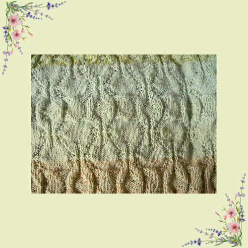 Blog content image for 'free knitting pattern for triangular shawl Kosei'