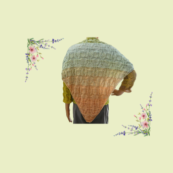 Blog content image for 'free knitting pattern for triangular shawl Kosei'