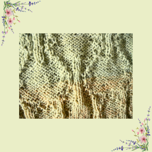 Blog content image for 'free knitting pattern for triangular shawl Kosei'