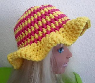 Kostenlose Häkelanleitung für eine süsse Frühlings - Sommermütze in grösse XS / S / M