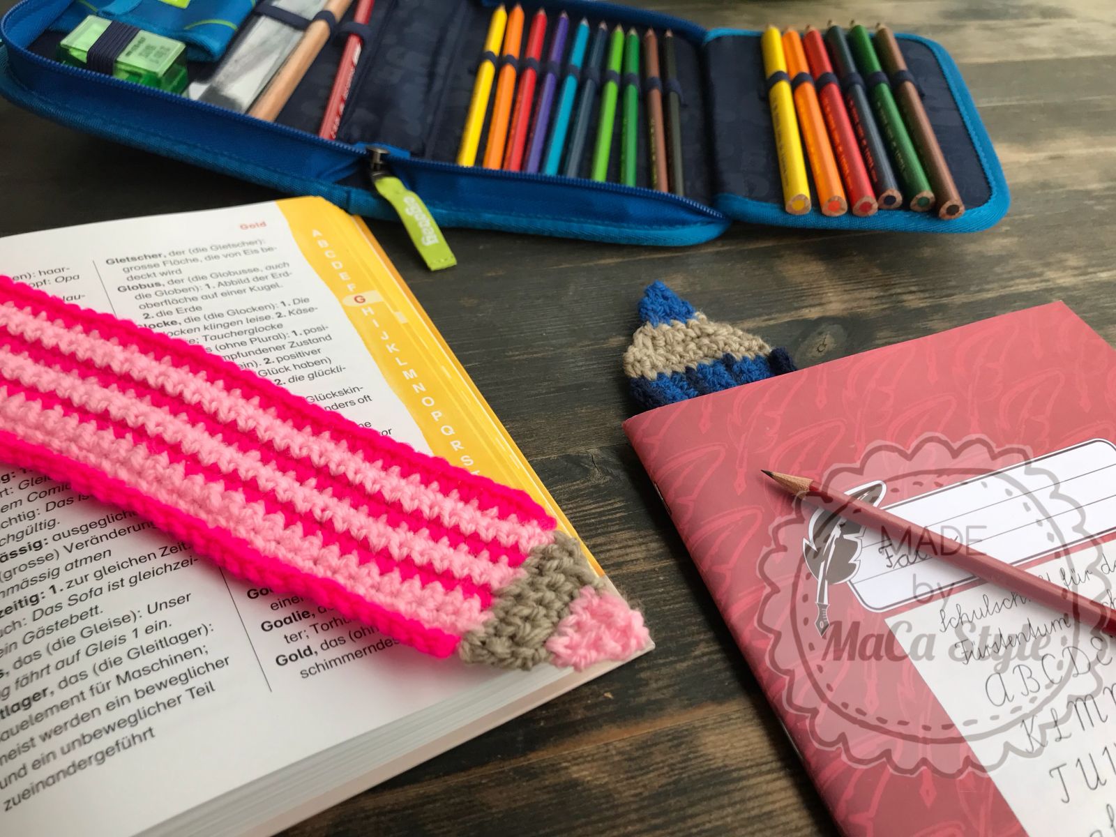 Kostenlose Häkelanleitung für Stift Lesezeichen