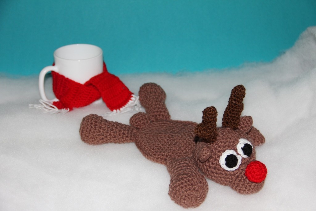 Kostenlose Häkelanleitung - Geschenkidee - Kleines Rentier als Untersetzer