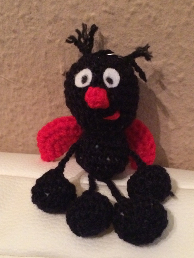 Kostenlose Häkelanleitung - Kleiner Marienkäfer - Taschenbaumler oder Schlüsselanhänger