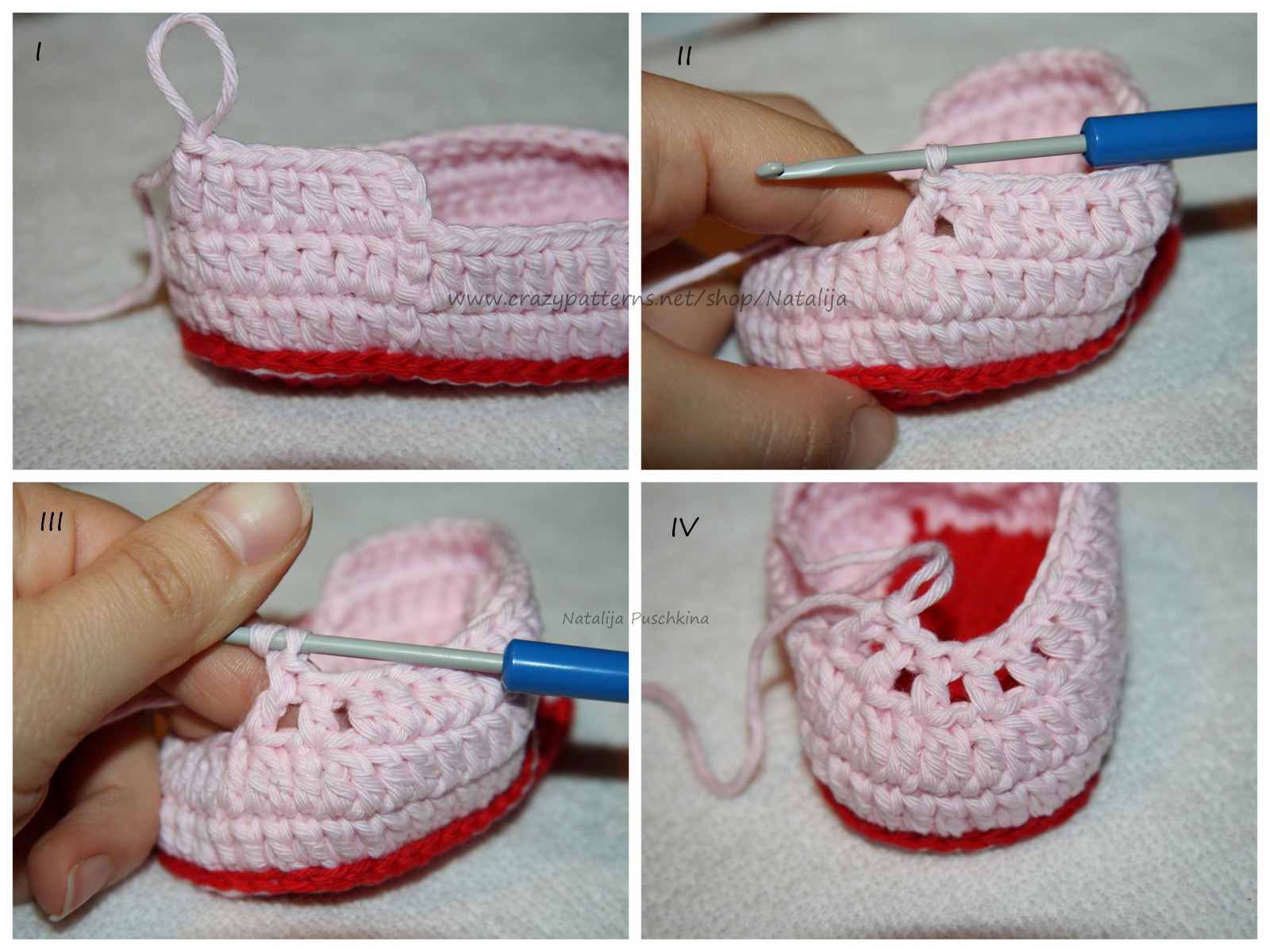 Blog-Inhaltsbild für 'Babyschuhe Romantik - kostenlose Häkelanleitung'