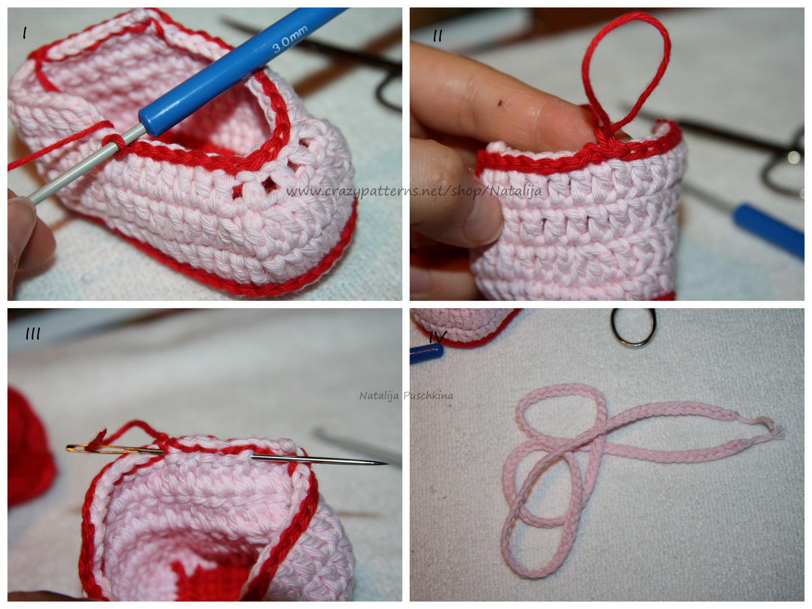 Blog-Inhaltsbild für 'Babyschuhe Romantik - kostenlose Häkelanleitung'