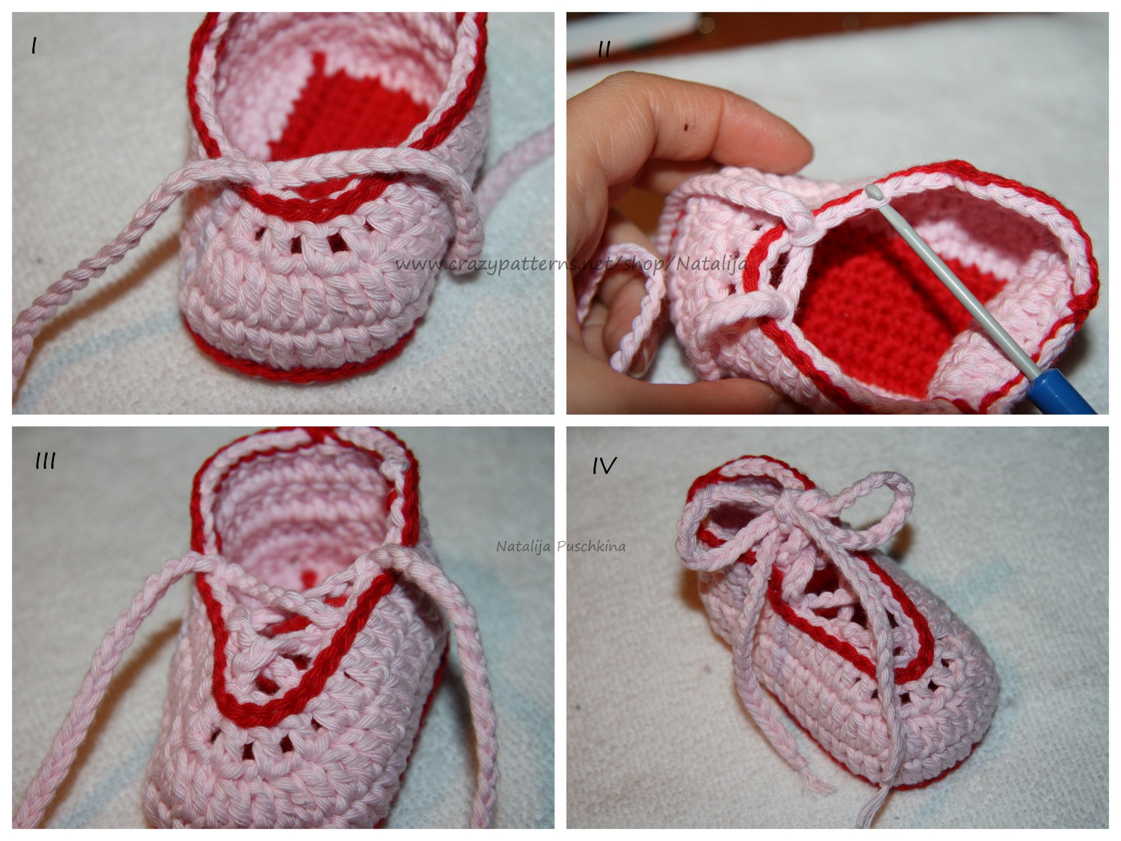 Blog-Inhaltsbild für 'Babyschuhe Romantik - kostenlose Häkelanleitung'