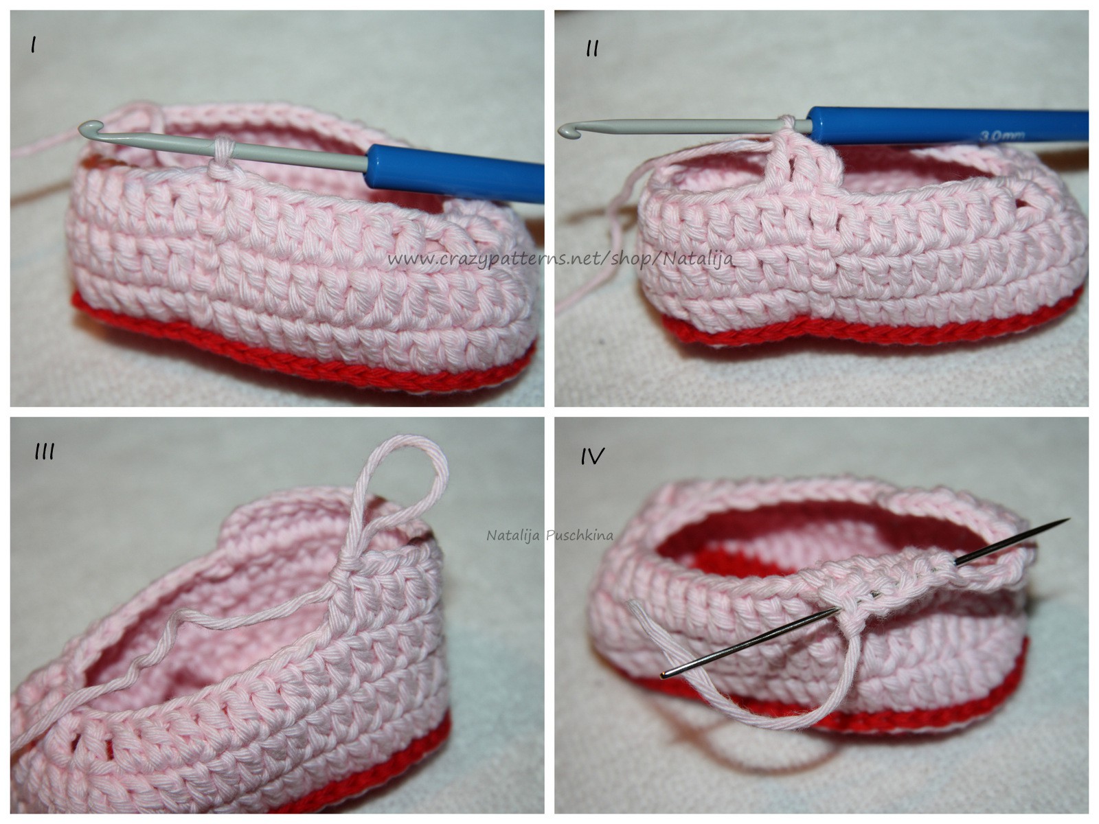 Blog-Inhaltsbild für 'Babyschuhe Romantik - kostenlose Häkelanleitung'